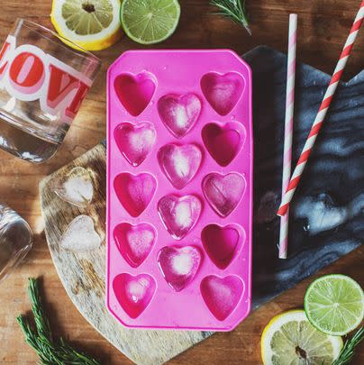 Swap the standard ice cubes for these seasonal heart-shaped ones