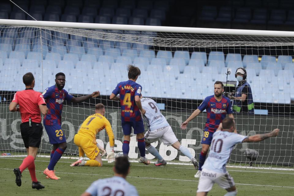 Barcelona's poor away form continued on Saturday and could end up costing them the LaLiga title (AP)