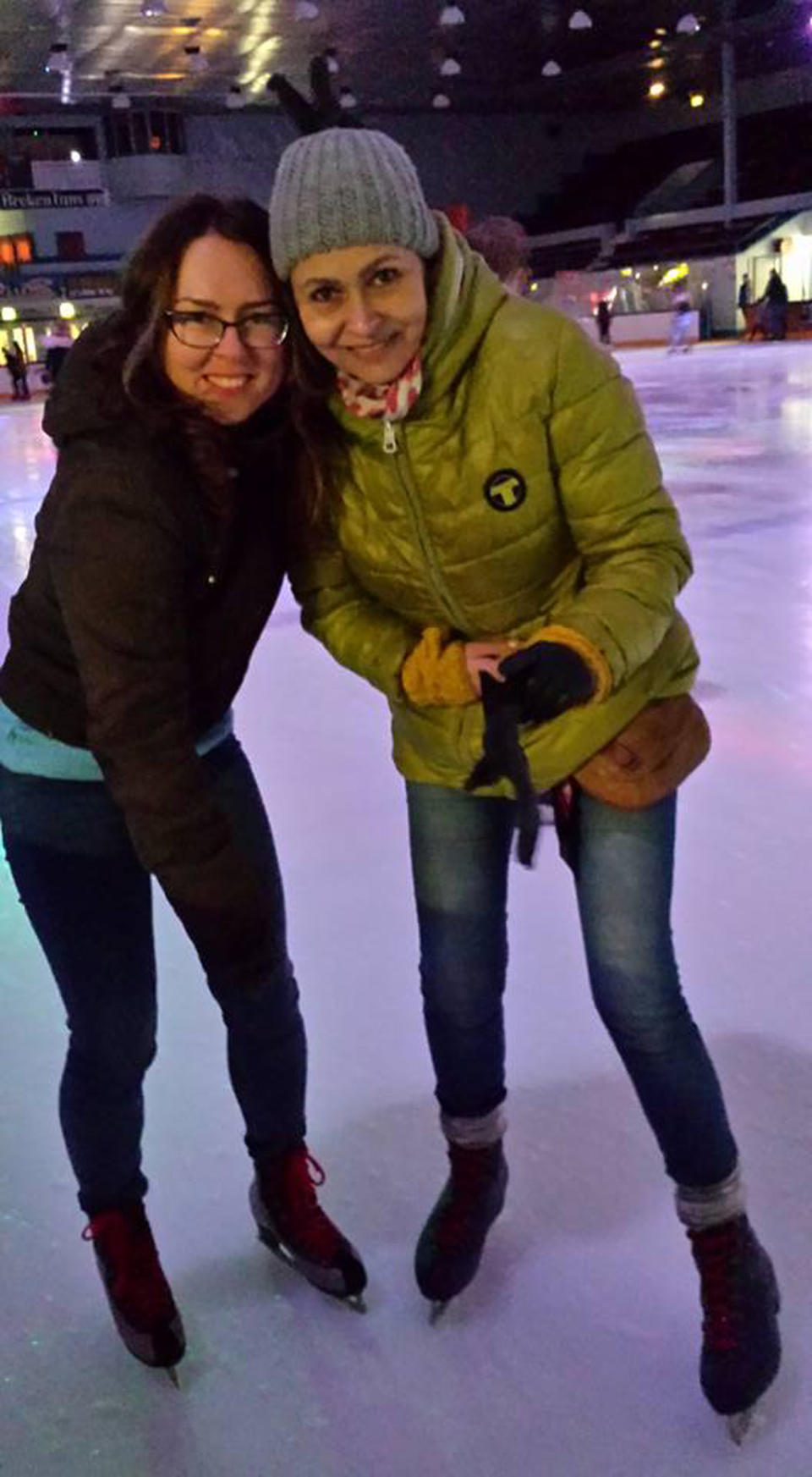 Ice skating in Edinburgh with her best friend Agnieszka Szota (Collect/PA Real Life)