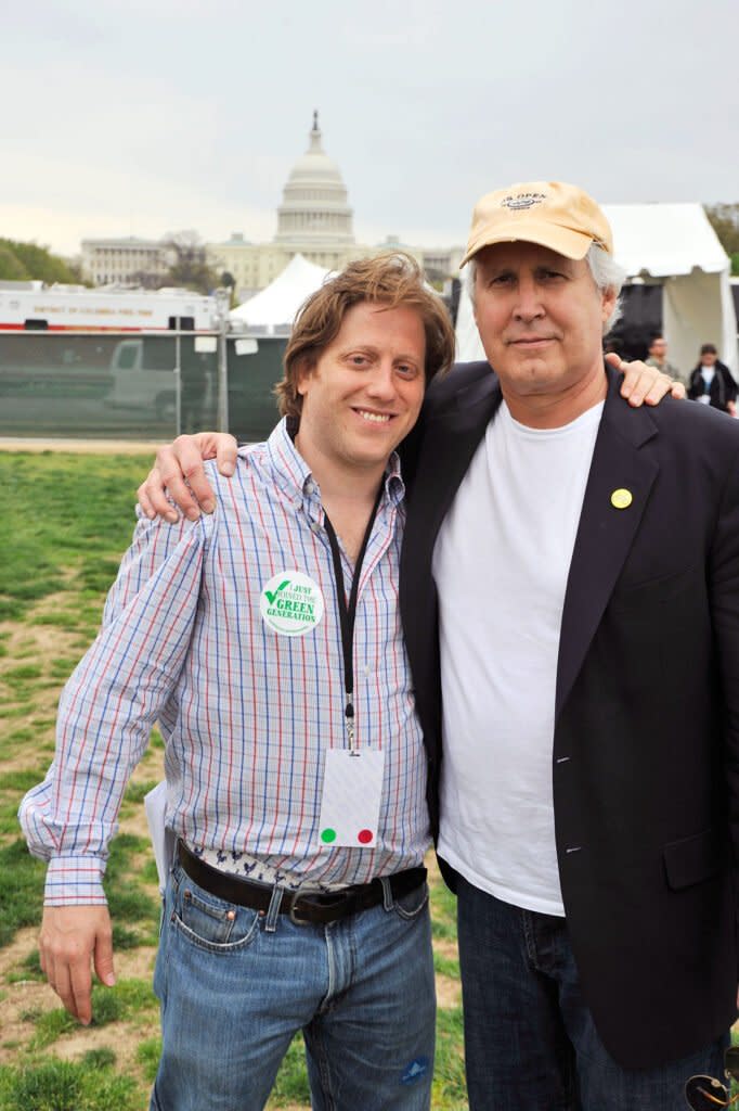 Shapiro and Chevy Chase during Earth Day 2009 at the National Mall on April 19, 2009 in Washington, DC. (Credit: C. Taylor Crothers/FilmMagic)