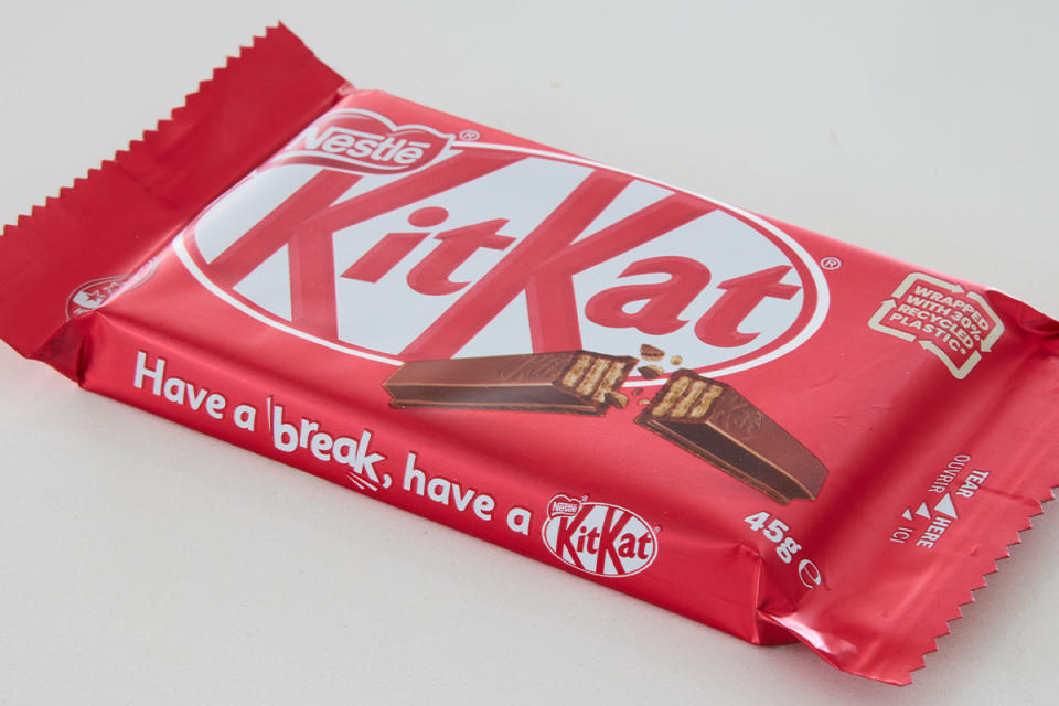 KitKat chocolate bar in wrapper