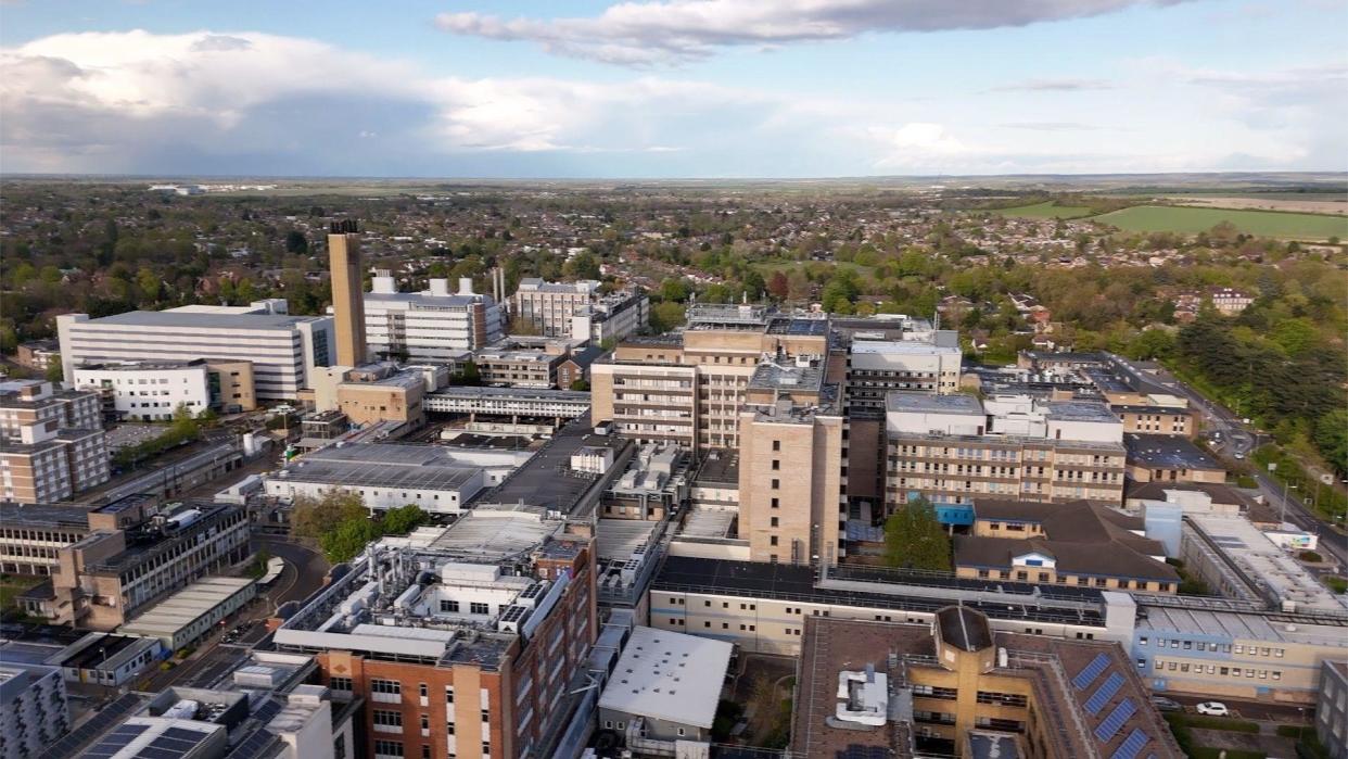 Aerial view of Addenbrooke's Hospital