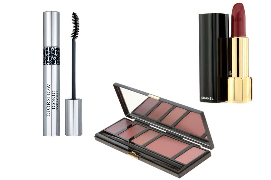 Bonnie Gillies from Oz Beauty Expert can’t live without Christian Dior Diorshow Iconic Overcurl Mascara, $64, Chanel Rouge Allure Luminous Intense Lip Colour in number 135 Enigmatique, $70, and Kevyn Aucoin The Lip & Cheek Palette in Mauve, $100, this autumn.