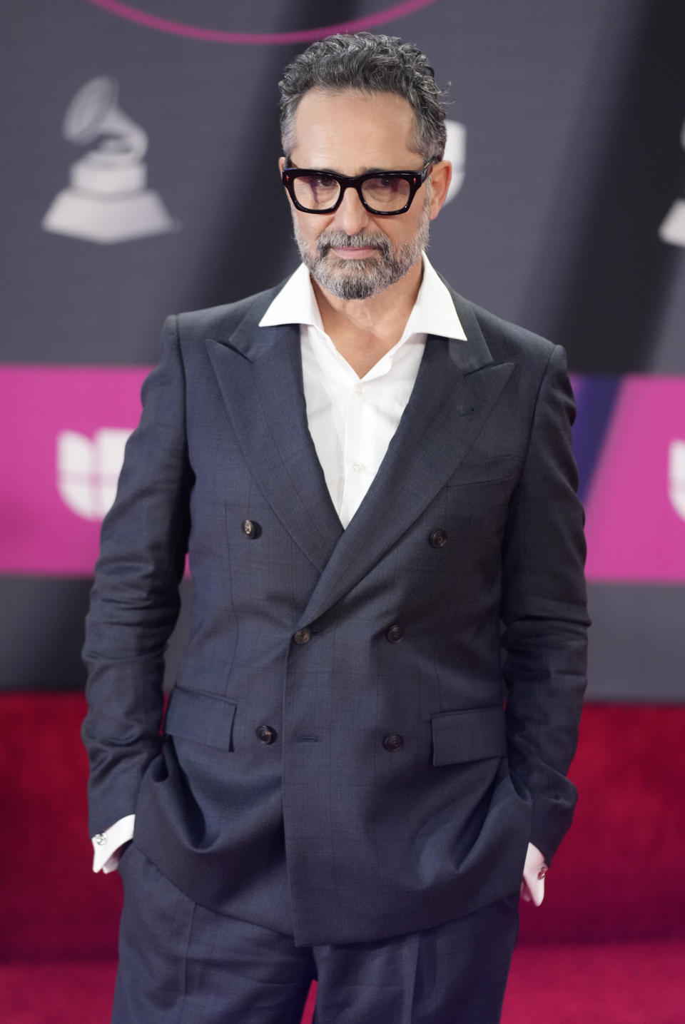 Jorge Drexler arrives at the 23rd annual Latin Grammy Awards at the Mandalay Bay Michelob Ultra Arena on Thursday, Nov. 17, 2022, in Las Vegas. (AP Photo/John Locher)