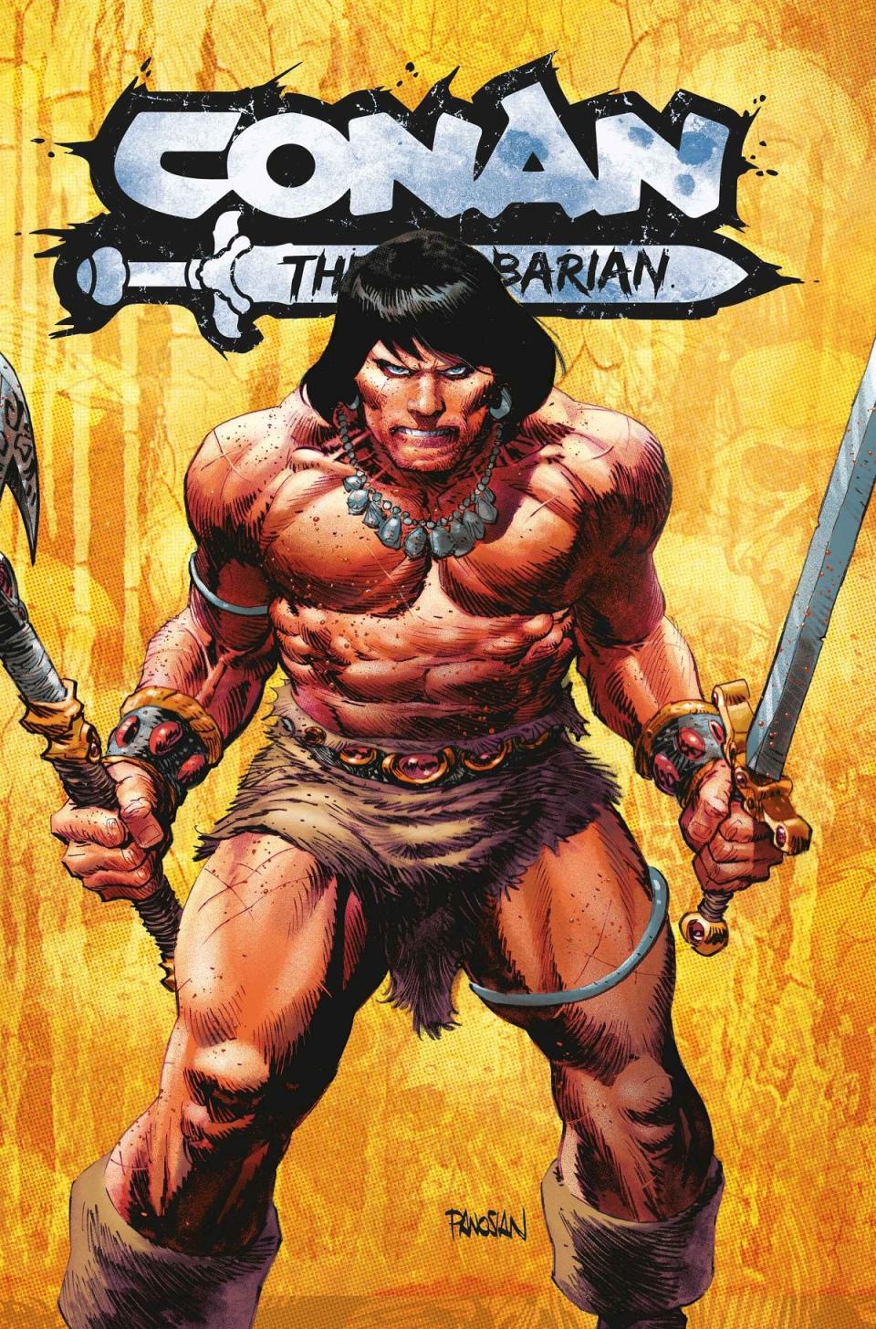 The cover for Titan Comics' Conan the Barbarian #1 by Dan Panosian.