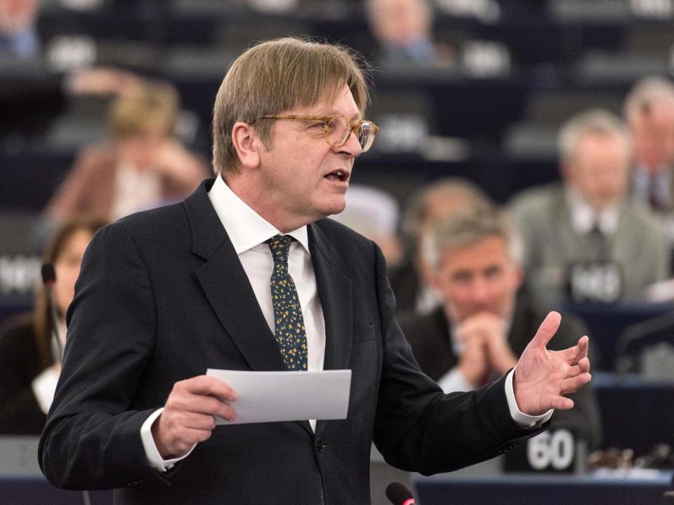 Guy Verhofstadt, leader of the ALDE Liberal group at the European Parliament (EPA)