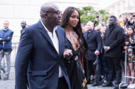 Edward Enninful and Naomi Campbell at the Gucci fashion show at the Capitoline Museums arrive at Piazza del Campidoglio in Rome, Italy on May 28, 2019. (Photo by Matteo Nardone / Pacific Press/Sipa USA)