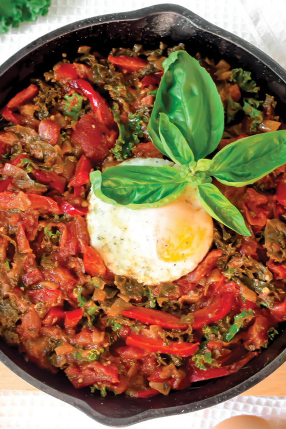 Kale and Red Pepper Shakshuka