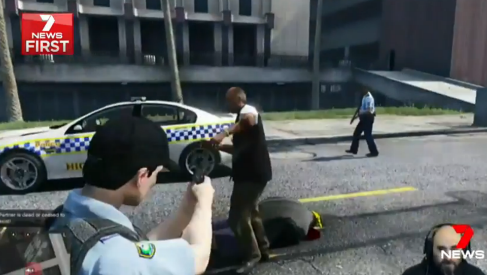 NSW Police feature in a violent variation of Grand Theft Auto. Photo: 7 News