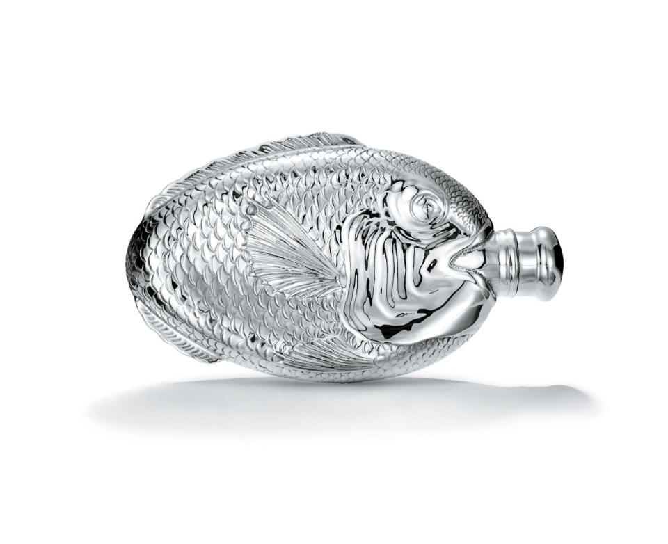 Tiffany & Co. sterling silver fish flask, $1,950, available at Dover Street Market New York.