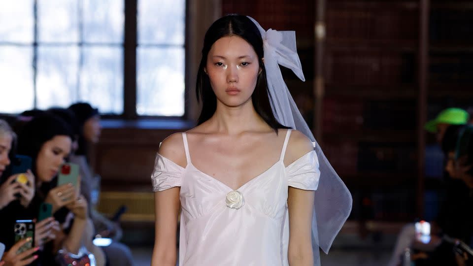 A bridal look from Sandy Liang, presented at New York Fashion Week in February 2023. - Avalon/dpa/picture alliance/Sipa USA