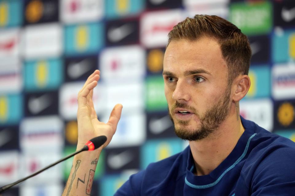 James Maddison was substituted in the first half of Leicester’s final pre-World Cup game (PA)