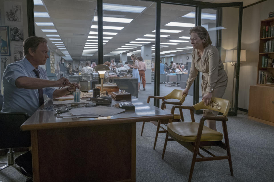 Much has&nbsp;been, and will be, said of the old-fashioned craftsmanship that Steven Spielberg&nbsp;maintains in the fifth decade of his career. In the best possible sense, "The Post" would be at home with a handful of films from the 1970s, and not only because it resembles "All the President's Men." Rarely does a movie about a process -- in this case, The Washington Post's process in publishing the classified Pentagon Papers -- feel this alive. It&nbsp;hardly matters if the characters, like&nbsp;Kay Graham (Meryl Streep) and Ben Bradlee (Tom Hanks),&nbsp;proclaim the movie's themes so blatantly they might as well be speaking into megaphones. Spielberg&nbsp;and company fast-tracked this in March; nine short months later, the results are a rousing ode to a free press,&nbsp;fair workplaces and red-hot risk-takers.