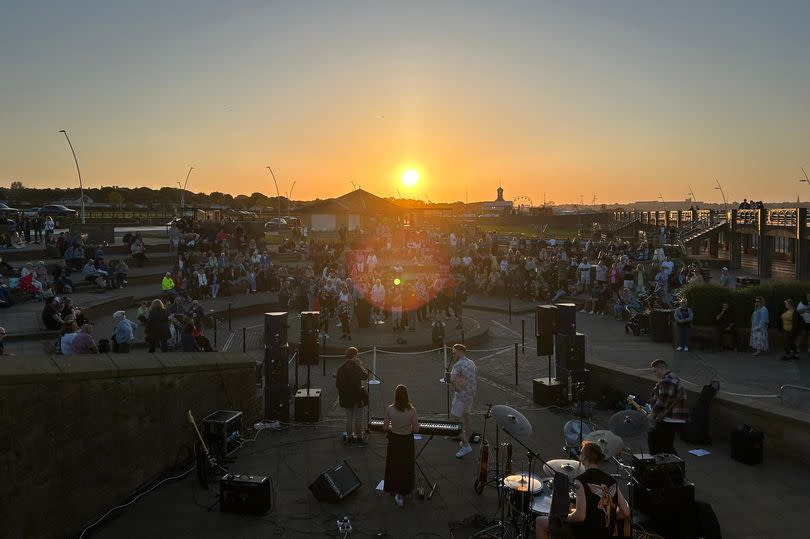 Slate Label performing at South Shields Amphitheatre on June 1