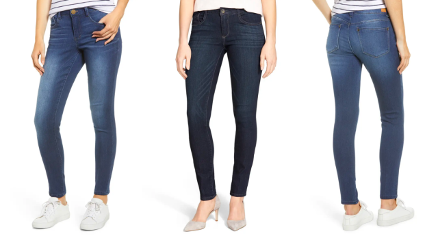 Shop Full Length Skinny Mid-Rise Jeggings with Elasticised Waistband Online