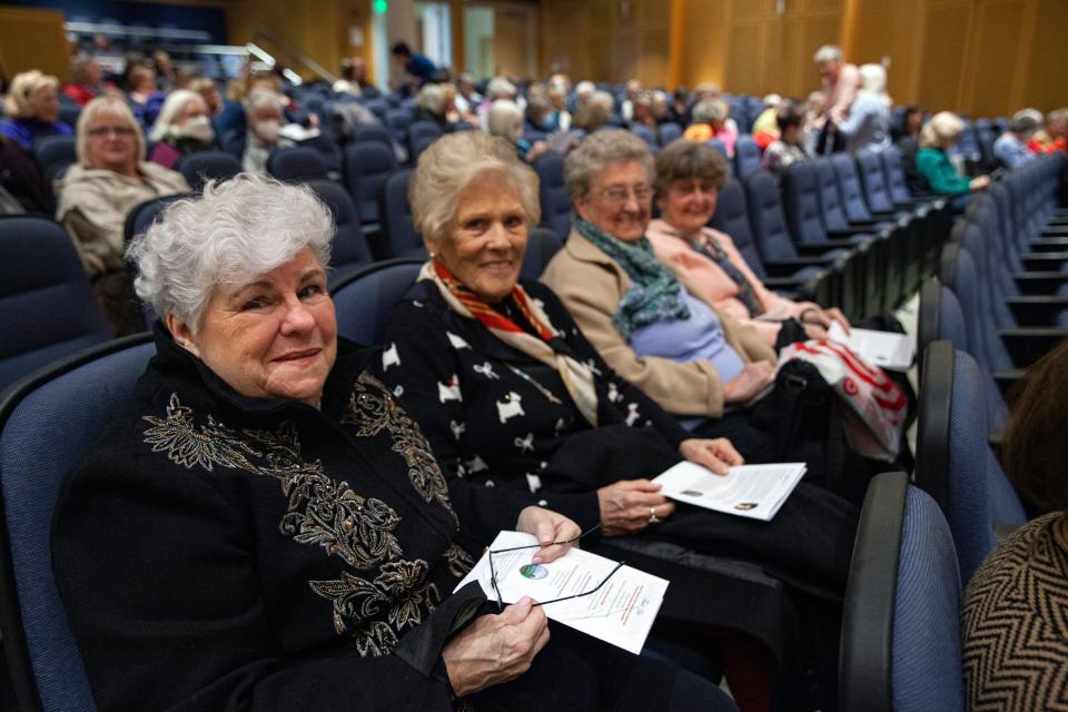 Jo-Anne Downing, Jean Serra, Betsy Canavan and Janet Marnell at "Remember the Ladies" at Quincy High School on March 5, 2022.