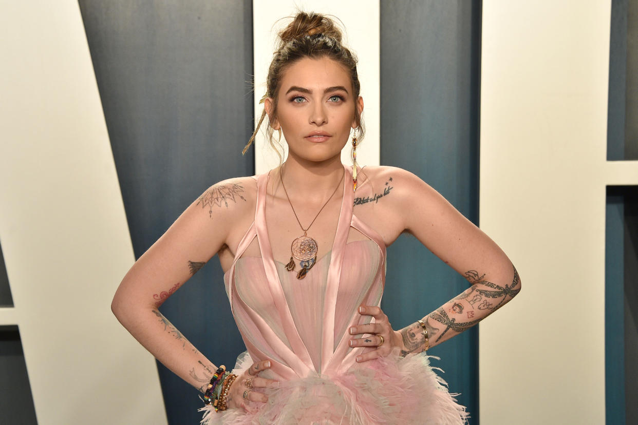 Paris Jackson attends the 2020 Vanity Fair Oscar Party on February 09, 2020. (Photo by David Crotty/Patrick McMullan via Getty Images)