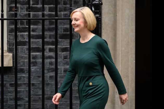 Liz Truss quitte Downing Street mercredi.  (Photo : Léon Neal via Getty Images)