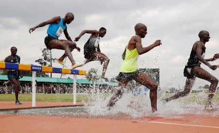 Athletics - Rio 2016 Olympic Games - Men's 3,000 meters steeplechase trials - Eldoret, Kenya - 30/6/16 - Athletes compete. REUTERS/Thomas Mukoya