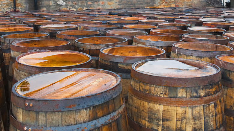 barrels full of whisky