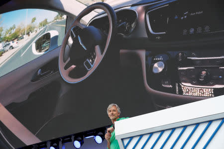 FILE PHOTO: Waymo CEO John Krafcik speaks on stage during the annual Google I/O developers conference in Mountain View, California, May 8, 2018. REUTERS/Stephen Lam