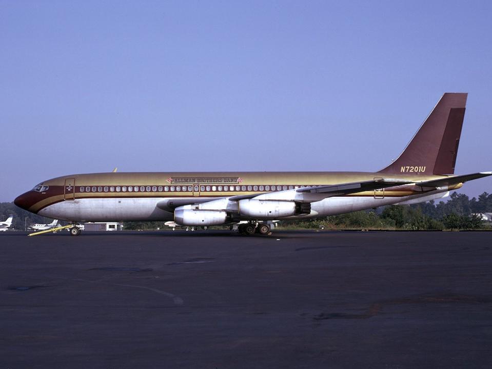 The Starship with "Allman Brothers Band" written across the fuselage.