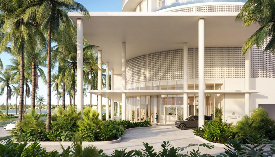Rendering of Shorecrest, a new condo planned along North Flagler Drive in West Palm Beach by the Related Cos.