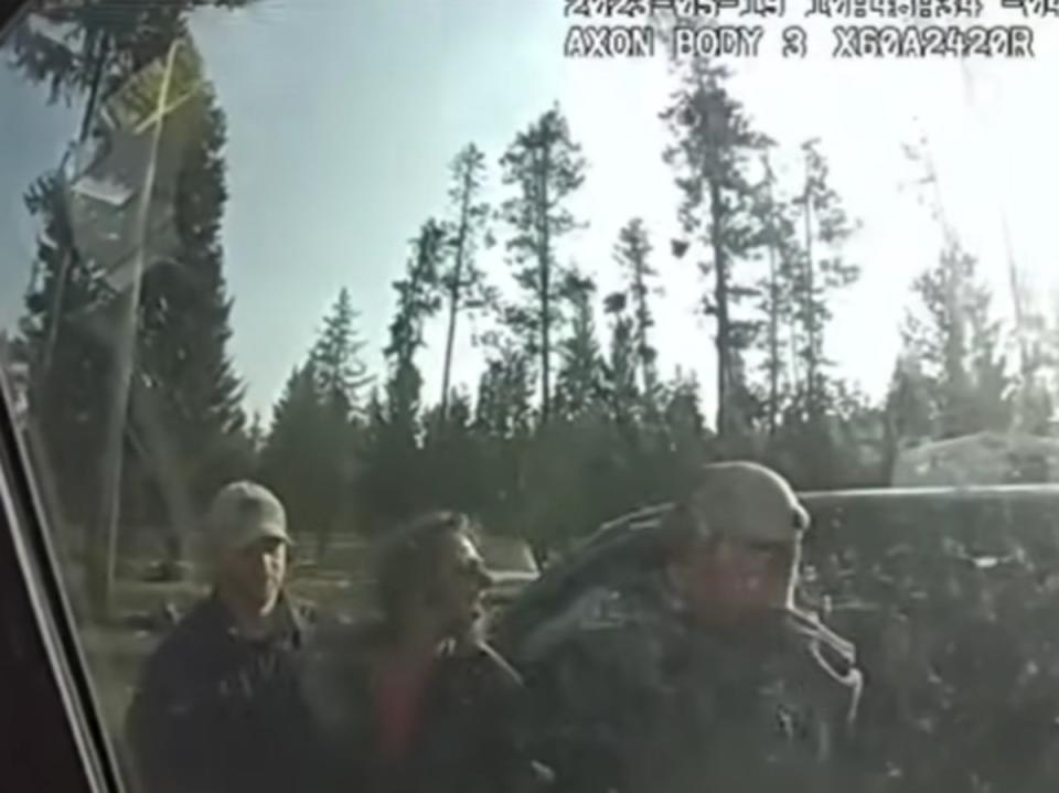 Police officers arrest Timber Brooks during a 19 May, 2023, eviction sting operation that left his brother paralysed (US Forest Service)