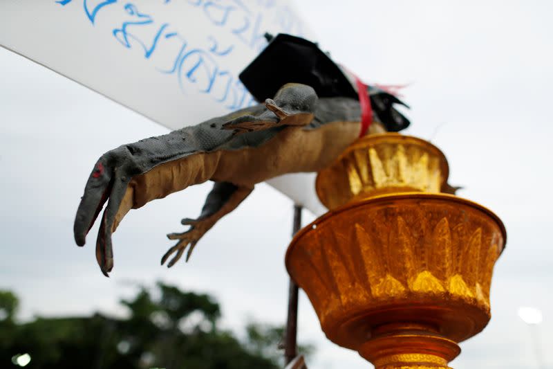 Rally to demand the government to resign, to dissolve the parliament and to hold new elections under a revised constitution, at Thammasat University's Rangsit campus