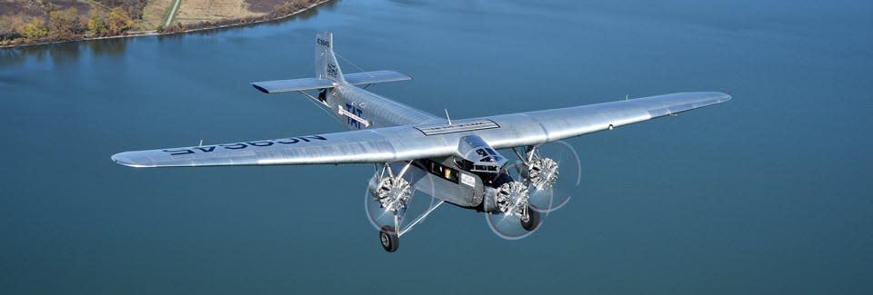 Ford Tri-Motor over Lake Erie