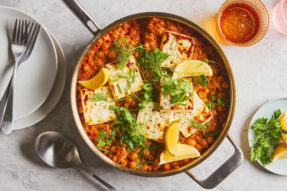 Baked Feta Pasta With Chickpeas