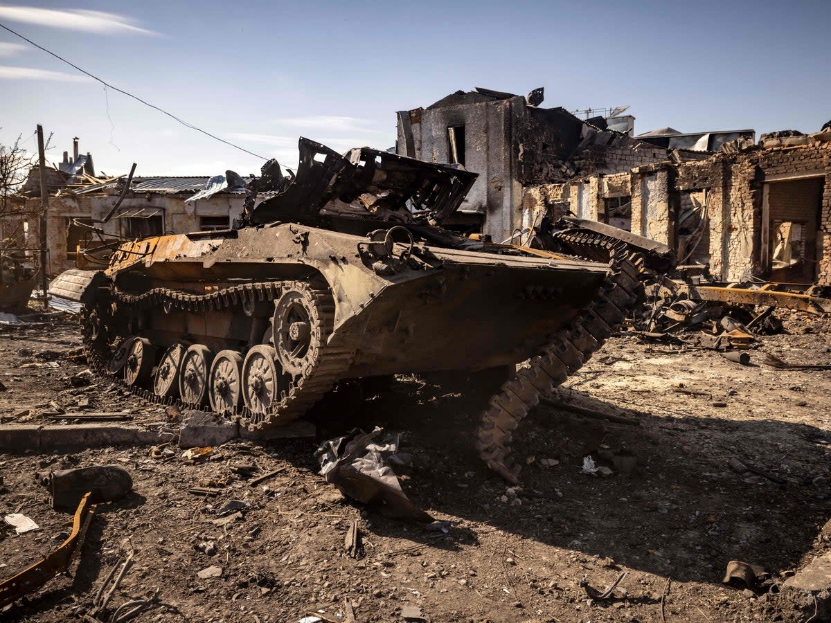 The town of Trostyanets was ravaged by Russian forces before being recaptured. Getting back on its feet has been difficult (Fadel Senna/AFP via Getty Images)