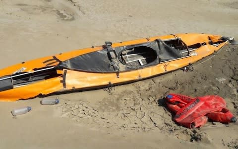 A kayak found by the Brazilian Navy on September 15 - Credit:  Brazilian Navy