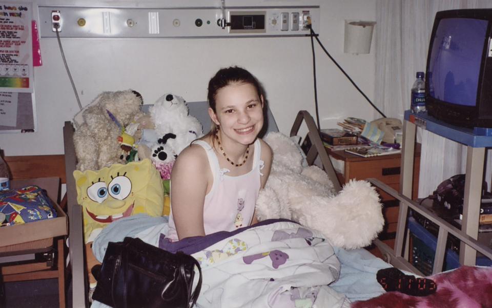 Oksana, 14, after the amputation of her second leg - Oksana Masters