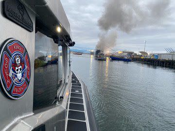 The crew on Fire Boat Zenith captured photos of their efforts to extinguish the flames on the vessel fire in Tacoma.