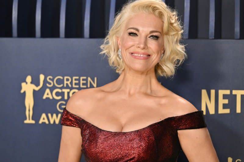 Hannah Waddingham attends the SAG Awards at the Shrine Auditorium and Expo Hall in Los Angeles on February 24. File Photo by Chris Chew/UPI