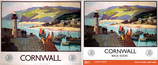 Vintage Travel Posters Are Reimagined for Social Distancing