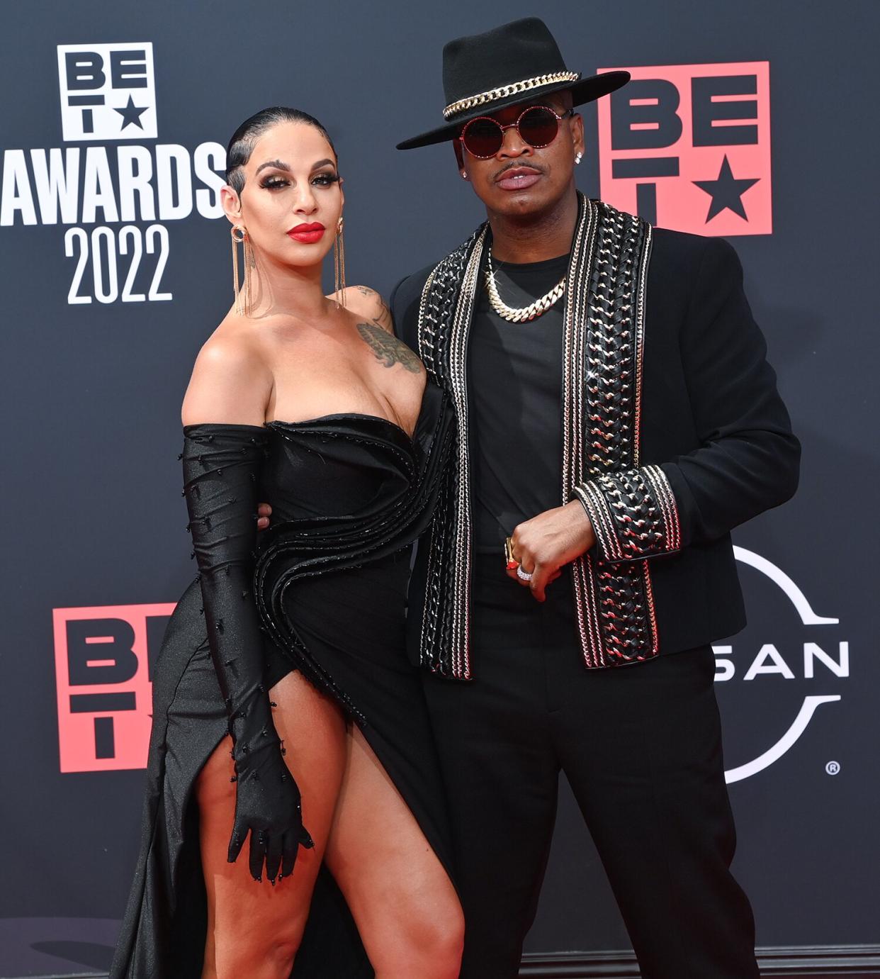 Ne-Yo and Crystal Smith attend the 2022 BET Awards at Microsoft Theater