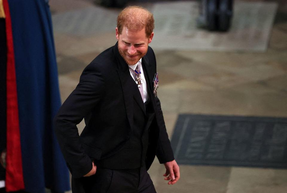 Prince Harry black suit