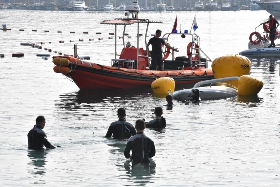 Rescuers continued to search the sea (Getty Images)