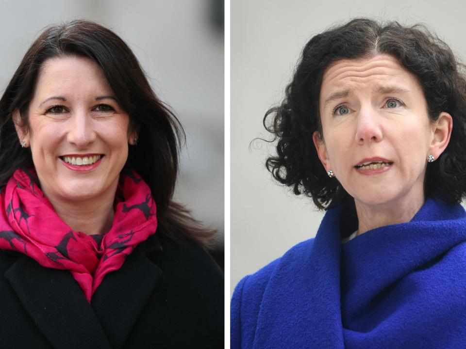 Rachel Reeves (left) replaces Anneliese Dodds as shadow chancellorPA