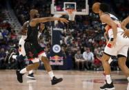 Mar 24, 2019; New Orleans, LA, USA; Houston Rockets guard Chris Paul (3) passes the ball against the New Orleans Pelicans during the first half at the Smoothie King Center. Mandatory Credit: Derick E. Hingle-USA TODAY Sports