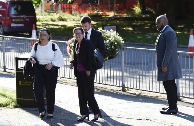 Manchester City footballer Benjamin Mendy’s legal team arrive at Chester Magistrates’ Court (Stephen Farrell/PA)