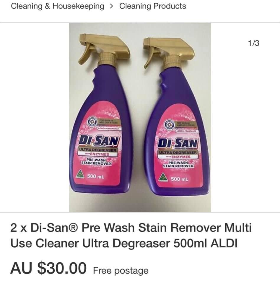 Aldi DiSan Spray eBay flogging