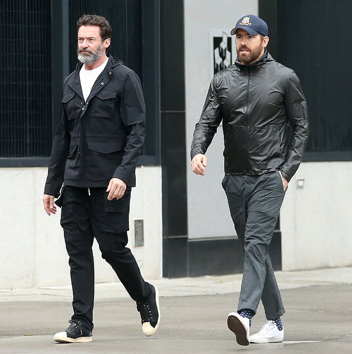 Hugh Jackman con su amigo Ryan Reynolds