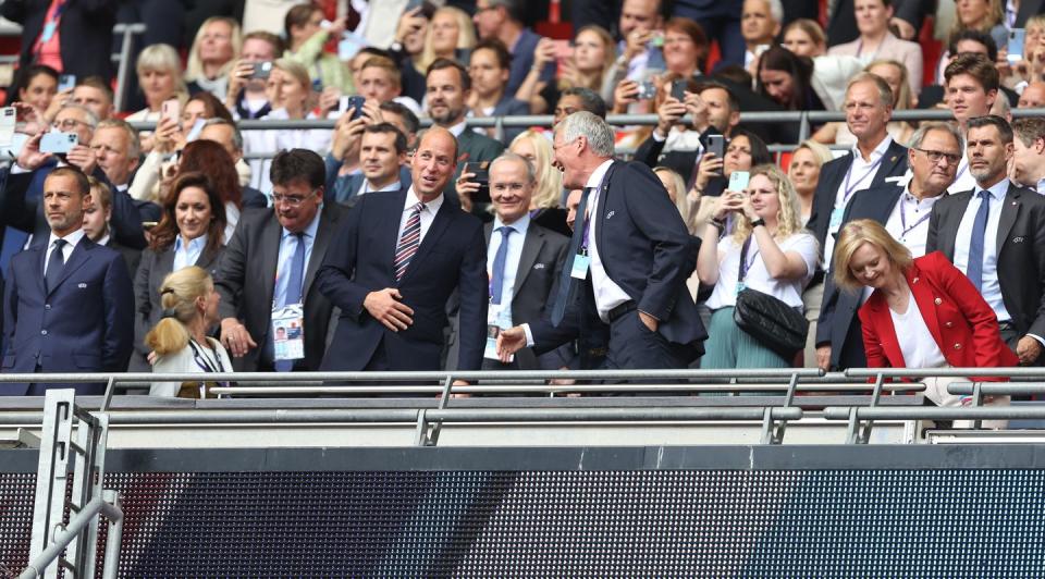 Prince William Attends the Women's Euro 2022 Finals at Wembley Stadium