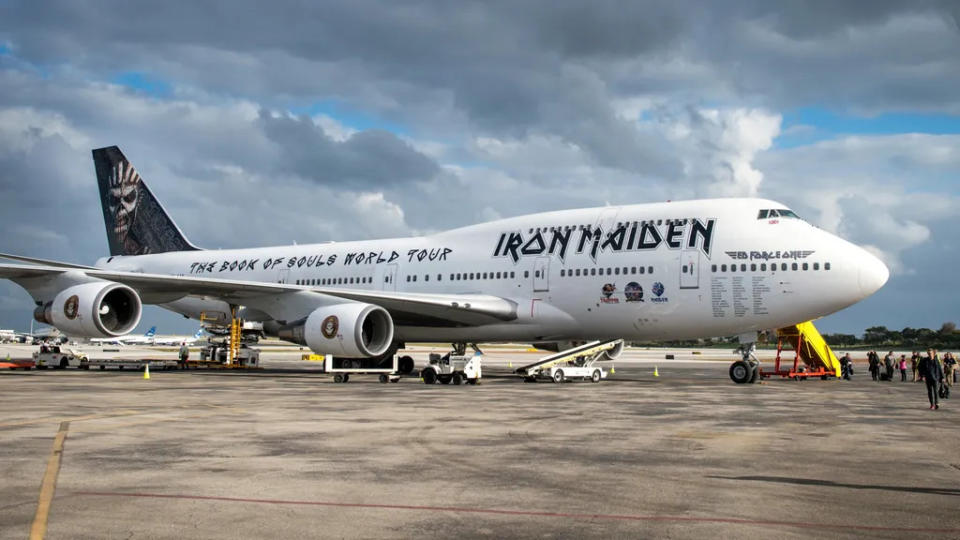 Boeing 747-400 chegou ao Iron por meio da Air Atlanta Icelandic, e era colossal (Imagem: Divulgação/Iron Maiden)