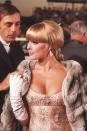 <p>Yes to this cleave moment. Elke Sommer sported a sexy sequined gown, fur coat and white gloves, giving off major, "I'm more glam than you" vibes. </p>