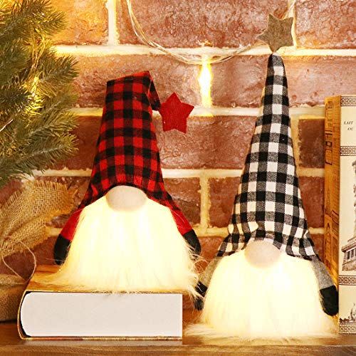 Christmas Gnomes With Light Timer (2-Pack)