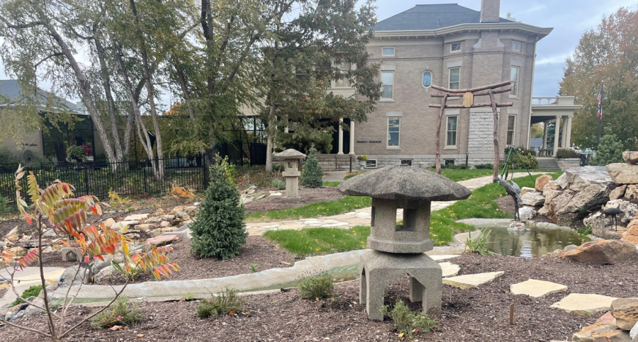 The restored Japanese garden at the Muscatine Art Center.